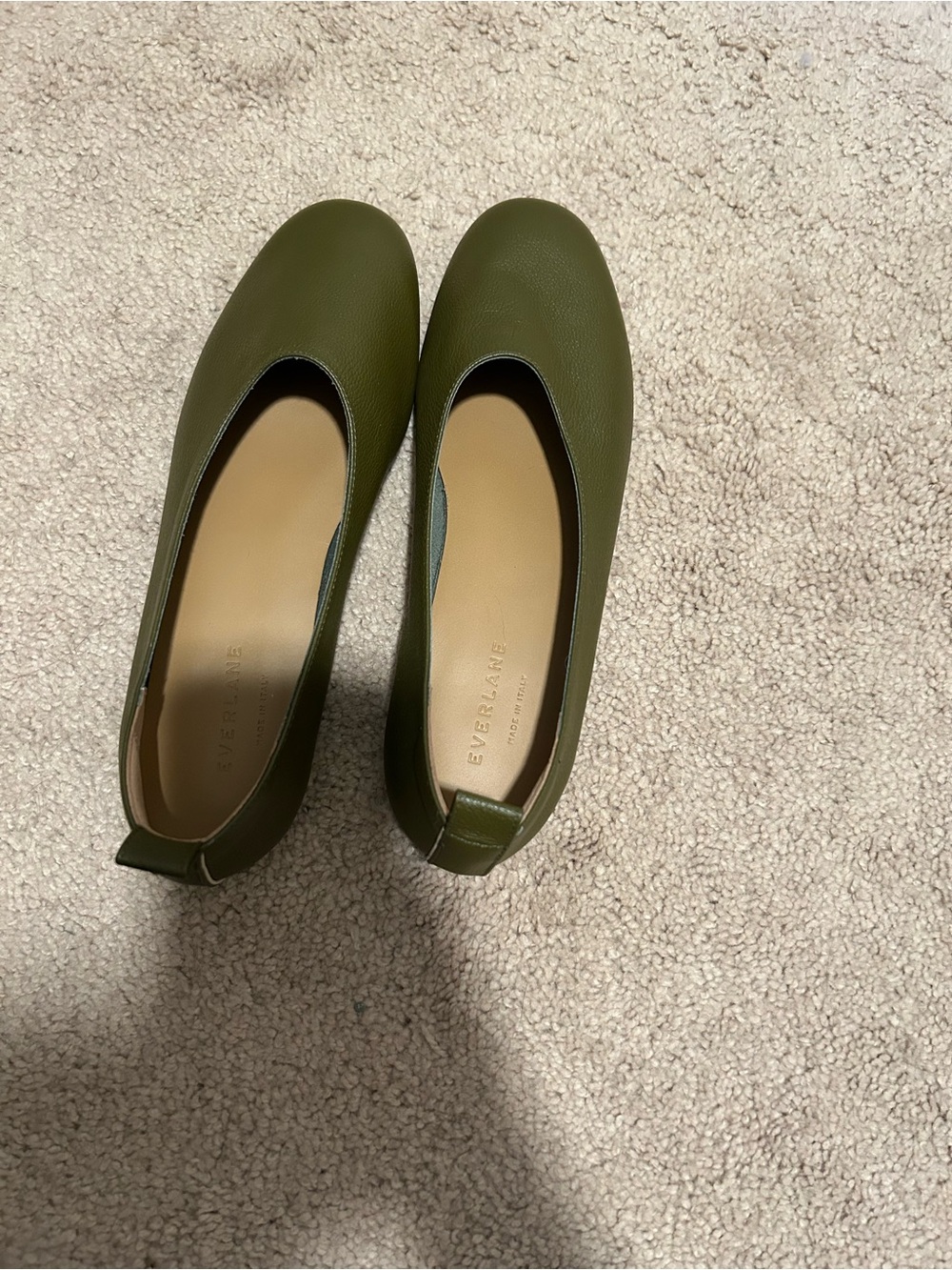 Everlane Italy Olive Green Day Glove Ballet Flat 7.5